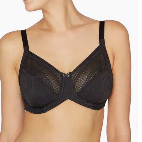 Lilyette womens Enchantment Lace Minimizer Underwire Bra, Black/Latte, 42C 8830 - Picture 1 of 2